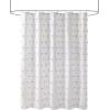 Madison Park Sophie Trendy Shower Curtain with Textured Pom-Poms Accent, Modern Bathroom Décor, Machine Washable Bath Privacy Screen, 72 in x 72 in, Black/White(Blush)