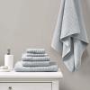Madison Park Spa Waffle 100% Cotton Luxurious Towel Set, Premium Texture Waffle Weave, Highly Absorbent, Quick Dry, Hotel & Spa Quality Wash Clothes for Bathroom, Assorted Sizes, Seafoam 6 Piece(Blue)