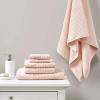 Madison Park Spa Waffle 100% Cotton Luxurious Towel Set, Premium Texture Waffle Weave, Highly Absorbent, Quick Dry, Hotel & Spa Quality Wash Clothes for Bathroom, Assorted Sizes, Seafoam 6 Piece(Pink)