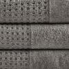Madison Park Spa Waffle 100% Cotton Luxurious Towel Set, Premium Texture Waffle Weave, Highly Absorbent, Quick Dry, Hotel & Spa Quality Wash Clothes for Bathroom, Assorted Sizes, Seafoam 6 Piece(Charcoal)