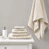 Madison Park Spa Waffle 100% Cotton Luxurious Towel Set, Premium Texture Waffle Weave, Highly Absorbent, Quick Dry, Hotel & Spa Quality Wash Clothes for Bathroom, Assorted Sizes, Seafoam 6 Piece(Natural)