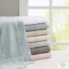 Madison Park Spa Waffle 100% Cotton Luxurious Towel Set, Premium Texture Waffle Weave, Highly Absorbent, Quick Dry, Hotel & Spa Quality Wash Clothes for Bathroom, Assorted Sizes, Seafoam 6 Piece(Ivory)