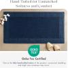 Madison Park Splendor Reversible 100% Cotton Tufted Bathroom Rug-3000 GSM Hotel Quality Luxurious Plush Medium Pile Bath Mat Absorbent, Quick Dry, Shower Room Décor, 20×30 Natural(Navy)