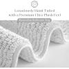Madison Park Splendor Reversible 100% Cotton Tufted Bathroom Rug-3000 GSM Hotel Quality Luxurious Plush Medium Pile Bath Mat Absorbent, Quick Dry, Shower Room Décor, 20×30 Natural(Grey)