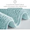 Madison Park Splendor Reversible 100% Cotton Tufted Bathroom Rug-3000 GSM Hotel Quality Luxurious Plush Medium Pile Bath Mat Absorbent, Quick Dry, Shower Room Décor, 20×30 Natural(Blue)