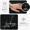 Madison Park Splendor Reversible 100% Cotton Tufted Bathroom Rug-3000 GSM Hotel Quality Luxurious Plush Medium Pile Bath Mat Absorbent, Quick Dry, Shower Room Décor, 20×30 Natural(Black)