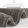 Madison Park Splendor Reversible 100% Cotton Tufted Bathroom Rug-3000 GSM Hotel Quality Luxurious Plush Medium Pile Bath Mat Absorbent, Quick Dry, Shower Room Décor, 20×30 Natural(Charcoal)