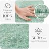 Madison Park Splendor Reversible 100% Cotton Tufted Bathroom Rug-3000 GSM Hotel Quality Luxurious Plush Medium Pile Bath Mat Absorbent, Quick Dry, Shower Room Décor, 20×30 Natural(Green)
