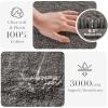 Madison Park Splendor Reversible 100% Cotton Tufted Bathroom Rug-3000 GSM Hotel Quality Luxurious Plush Medium Pile Bath Mat Absorbent, Quick Dry, Shower Room Décor, 20×30 Natural(Charcoal)