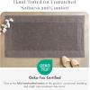 Madison Park Splendor Reversible 100% Cotton Tufted Bathroom Rug-3000 GSM Hotel Quality Luxurious Plush Medium Pile Bath Mat Absorbent, Quick Dry, Shower Room Décor, 20×30 Natural(Charcoal)