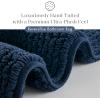 Madison Park Splendor Reversible 100% Cotton Tufted Bathroom Rug-3000 GSM Hotel Quality Luxurious Plush Medium Pile Bath Mat Absorbent, Quick Dry, Shower Room Décor, 20×30 Natural(Navy)