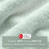 Madison Park Turkish 100% Cotton 600Gsm Luxury Premium Thick Soft Absorbent Hotel Bathroom Towel Set Shower Hand Face Washcloths, Assorted Sizes, Natural 6 Piece(Seafoam)