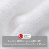 Madison Park Turkish 100% Cotton 600Gsm Luxury Premium Thick Soft Absorbent Hotel Bathroom Towel Set Shower Hand Face Washcloths, Assorted Sizes, Natural 6 Piece(White)