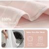 Madison Park Turkish 100% Cotton 600Gsm Luxury Premium Thick Soft Absorbent Hotel Bathroom Towel Set Shower Hand Face Washcloths, Assorted Sizes, Natural 6 Piece(Blush)