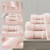Madison Park Turkish 100% Cotton 600Gsm Luxury Premium Thick Soft Absorbent Hotel Bathroom Towel Set Shower Hand Face Washcloths, Assorted Sizes, Natural 6 Piece(Blush)