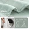 Madison Park Turkish 100% Cotton 600Gsm Luxury Premium Thick Soft Absorbent Hotel Bathroom Towel Set Shower Hand Face Washcloths, Assorted Sizes, Natural 6 Piece(Seafoam)