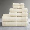 Madison Park Turkish 100% Cotton 600Gsm Luxury Premium Thick Soft Absorbent Hotel Bathroom Towel Set Shower Hand Face Washcloths, Assorted Sizes, Natural 6 Piece(Natural)