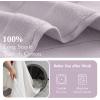 Madison Park Turkish 100% Cotton 600Gsm Luxury Premium Thick Soft Absorbent Hotel Bathroom Towel Set Shower Hand Face Washcloths, Assorted Sizes, Natural 6 Piece(Lavender)