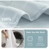 Madison Park Turkish 100% Cotton 600Gsm Luxury Premium Thick Soft Absorbent Hotel Bathroom Towel Set Shower Hand Face Washcloths, Assorted Sizes, Natural 6 Piece(Light Blue)