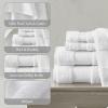 Madison Park Turkish 100% Cotton 600Gsm Luxury Premium Thick Soft Absorbent Hotel Bathroom Towel Set Shower Hand Face Washcloths, Assorted Sizes, Natural 6 Piece(White)