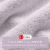 Madison Park Turkish 100% Cotton 600Gsm Luxury Premium Thick Soft Absorbent Hotel Bathroom Towel Set Shower Hand Face Washcloths, Assorted Sizes, Natural 6 Piece(Lavender)