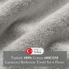 Madison Park Turkish 100% Cotton 600Gsm Luxury Premium Thick Soft Absorbent Hotel Bathroom Towel Set Shower Hand Face Washcloths, Assorted Sizes, Natural 6 Piece(Grey)