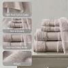 Madison Park Turkish 100% Cotton 600Gsm Luxury Premium Thick Soft Absorbent Hotel Bathroom Towel Set Shower Hand Face Washcloths, Assorted Sizes, Natural 6 Piece(Taupe)