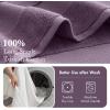 Madison Park Turkish 100% Cotton 600Gsm Luxury Premium Thick Soft Absorbent Hotel Bathroom Towel Set Shower Hand Face Washcloths, Assorted Sizes, Natural 6 Piece(Purple)