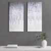 Madison Park Wall Art Living Room Décor – Abstract Glitter Embelished Canvas Home Accent Modern Dining Bathroom Decoration, Ready to Hang Painting for Bedroom, 15″x 30″, Winter Glaze 2 Piece