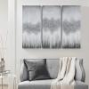 Madison Park Wall Art Living Room Décor – Embellished Hand Painted Canvas, Home Accent Glitter Abstract Bathroom Decoration Ready to Hang Painting for Bedroom, 15″W x 35″H x 1.5″D, Taupe 3 Piece(Grey)
