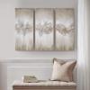 Madison Park Wall Art Living Room Décor – Embellished Hand Painted Canvas, Home Accent Glitter Abstract Bathroom Decoration Ready to Hang Painting for Bedroom, 15″W x 35″H x 1.5″D, Taupe 3 Piece(Taupe)