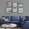 Madison Park Wall Art Living Room Décor – Galary Canvas Home Accent Modern Dining Bathroom Decoration, Ready to Hang Painting for Bedroom, Multi-Sizes, Blue Bliss 5 Piece(Blue Horizon)