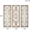 Madison Park Wall Art Living Room Décor – Geometric Design Natural Wooden Frame, Home Accent Bathroom Decoration Ready to Hang Panels for Bedroom, 12.6″W x 36.81″H x 1.18″D, Natural 3 Piece(Natural)