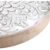 Madison Park Wall Art Living Room Décor – Medallion Trio Real Fir Wood Round Design, Home Accent Modern Kitchen Dining Decoration, Ready to Hang Panel for Bedroom, Multi-Sizes, Natural/White 3 Piece(Medallion Trio)