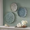 Madison Park Wall Art Living Room Metal Decor – Home Accent Modern Kitchen Dining Decoration, Ready to Hang Panel for Bedroom, Multi-sizes, Rossi Blue 3 Piece(Blue)
