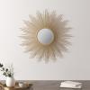 Madison Park Wall Décor Fiore Metal Sunburst Mirror for Living Room – Home Accent, Ready to Hang Bedroom Decoration, 29.5″ Diameter, Gold(Gold)