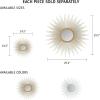 Madison Park Wall Décor Fiore Metal Sunburst Mirror for Living Room – Home Accent, Ready to Hang Bedroom Decoration, 29.5″ Diameter, Gold(Gold)
