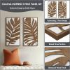 Madison Park Wall Décor for Living Room – Birch Botanical Two-Tone, Home Accent Modern Kitchen Dining Decoration, Ready to Hang 2-Piece Wood Panel Set for Bedroom, 16″W x 32″H, Monstera(Monstera)