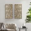Madison Park Wall Décor for Living Room – Birch Botanical Two-Tone, Home Accent Modern Kitchen Dining Decoration, Ready to Hang 2-Piece Wood Panel Set for Bedroom, 16″W x 32″H, Monstera(Palm)