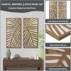 Madison Park Wall Décor for Living Room – Birch Botanical Two-Tone, Home Accent Modern Kitchen Dining Decoration, Ready to Hang 2-Piece Wood Panel Set for Bedroom, 16″W x 32″H, Monstera(Palm)