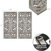 Madison Park Wall Décor for Living Room – Botanical Panel, Home Accent Modern Kitchen Dining Decoration, Ready to Hang 2-Piece Distressed Carved Wood Panel Set for Bedroom, 15.75″W x 31.50″H, Antique Green(Antique Green)