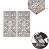 Madison Park Wall Décor for Living Room – Botanical Panel, Home Accent Modern Kitchen Dining Decoration, Ready to Hang 2-Piece Distressed Carved Wood Panel Set for Bedroom, 15.75″W x 31.50″H, Antique Green(Antique Brown)
