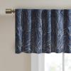 Madison Park White Curtains For Living room , Transitional Rod Pocket Curtains For Bedroom , Embroidered Andora Back Tab Fabric Window Curtains , 50″ x 84″, 1-Panel Pack(Navy)