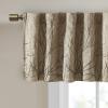 Madison Park White Curtains For Living room , Transitional Rod Pocket Curtains For Bedroom , Embroidered Andora Back Tab Fabric Window Curtains , 50″ x 84″, 1-Panel Pack(Tan)