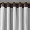 Madison Park White Curtains For Living room , Transitional Rod Pocket Curtains For Bedroom , Embroidered Andora Back Tab Fabric Window Curtains , 50″ x 84″, 1-Panel Pack(Chocolate)