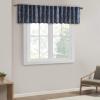 Madison Park White Curtains For Living room , Transitional Rod Pocket Curtains For Bedroom , Embroidered Andora Back Tab Fabric Window Curtains , 50″ x 84″, 1-Panel Pack(Navy)