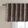 Madison Park White Curtains For Living room , Transitional Rod Pocket Curtains For Bedroom , Embroidered Andora Back Tab Fabric Window Curtains , 50″ x 84″, 1-Panel Pack(Chocolate)