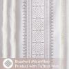 Madison Park Window Curtain for Living Room Geometric Print Tufted Accent Modern Curtain Window Light Blocking Living Room Drape for Bedroom, 1-Panel Pack Fits 1.25″ Rod, Samara, 50×95 White/Brown(White/Brown)