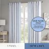 Madison Park Window Curtain for Living Room Geometric Print Tufted Accent Modern Curtain Window Light Blocking Living Room Drape for Bedroom, 1-Panel Pack Fits 1.25″ Rod, Samara, 50×95 White/Brown(White/Navy)