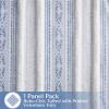Madison Park Window Curtain for Living Room Geometric Print Tufted Accent Modern Curtain Window Light Blocking Living Room Drape for Bedroom, 1-Panel Pack Fits 1.25″ Rod, Samara, 50×95 White/Brown(White/Navy)
